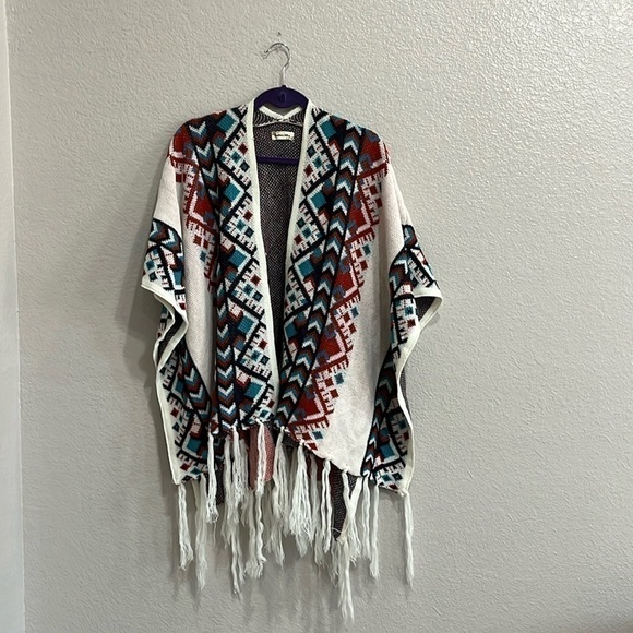 Southern Stitch ETHNIC STYLED KNITTED CARDIGAN SWEATER | HIPPIE PONCHO One SIZE - Picture 1 of 9